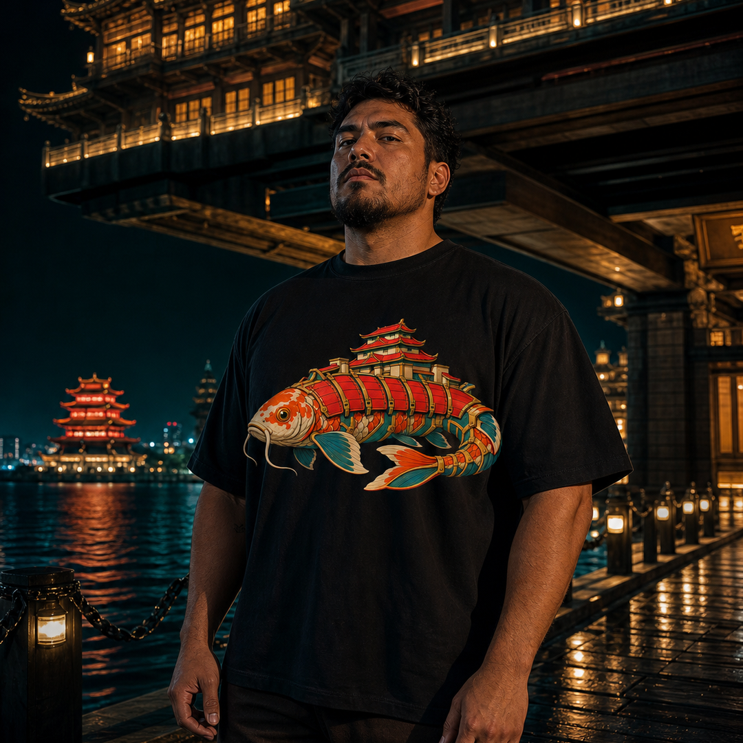 Castleback Shogun Surrealist Koi Samurai Graphic Tee