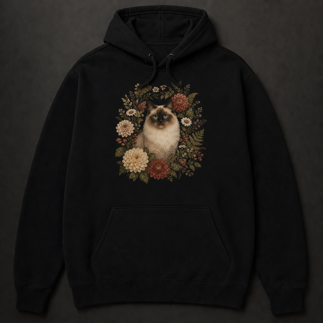 Custom Cat Botanical Bloom Portrait Hoodie