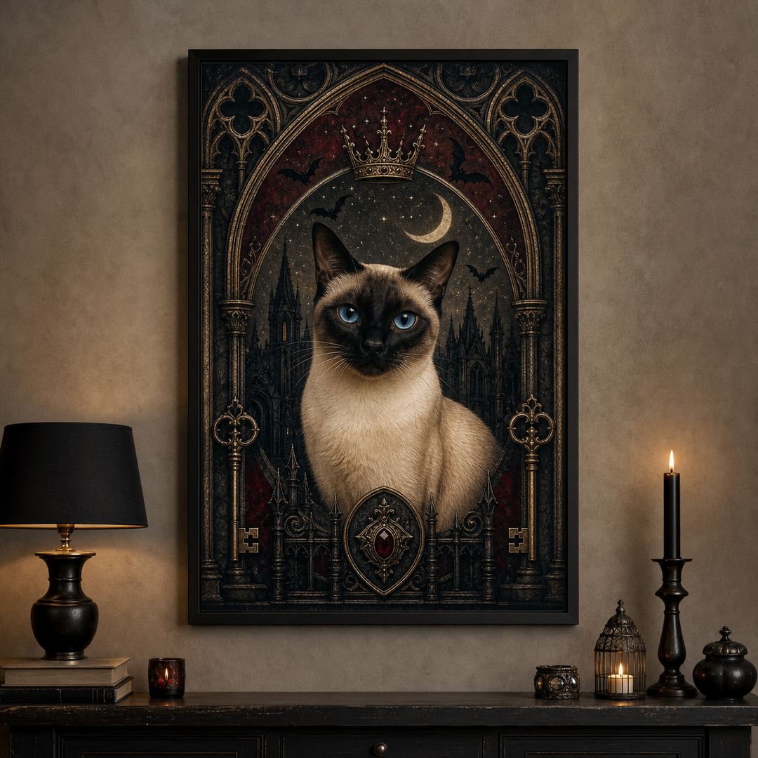 Custom Cat Gothic Cathedral Fine Art Poster