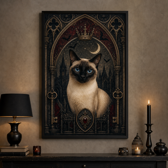 Custom Cat Gothic Cathedral Fine Art Poster