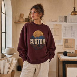 Person wearing the custom art sweatshirt