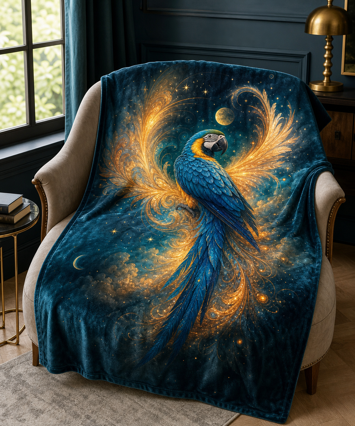 Custom Bird Mythic Familiar Velveteen Blanket