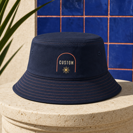 Custom bucket hat with CUSTOM artwork