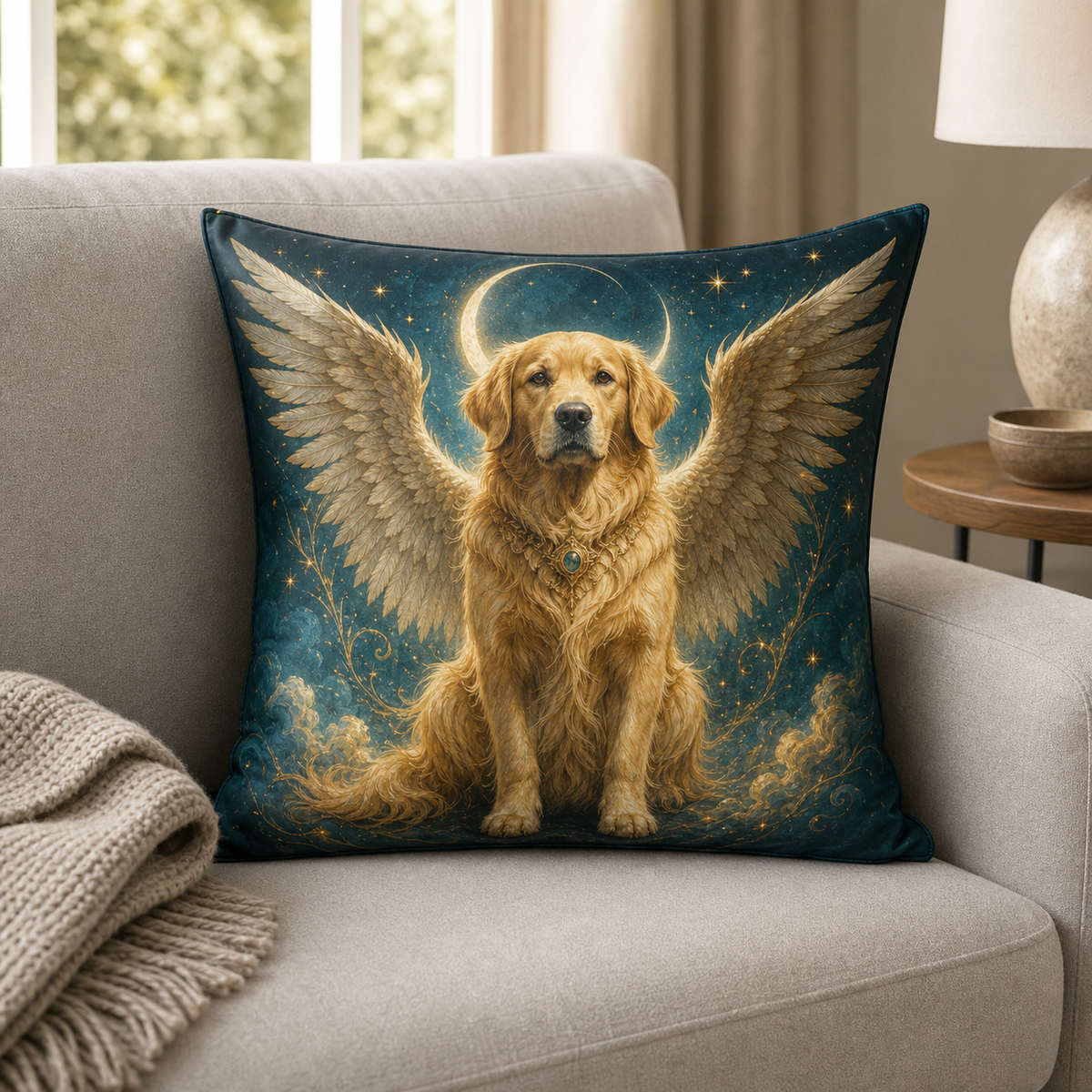 Custom Dog Mythic Familiar Square Pillow