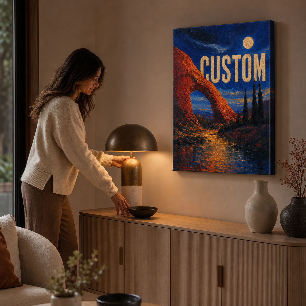 Custom Gallery-Wrap Canvas — Made From Your Idea