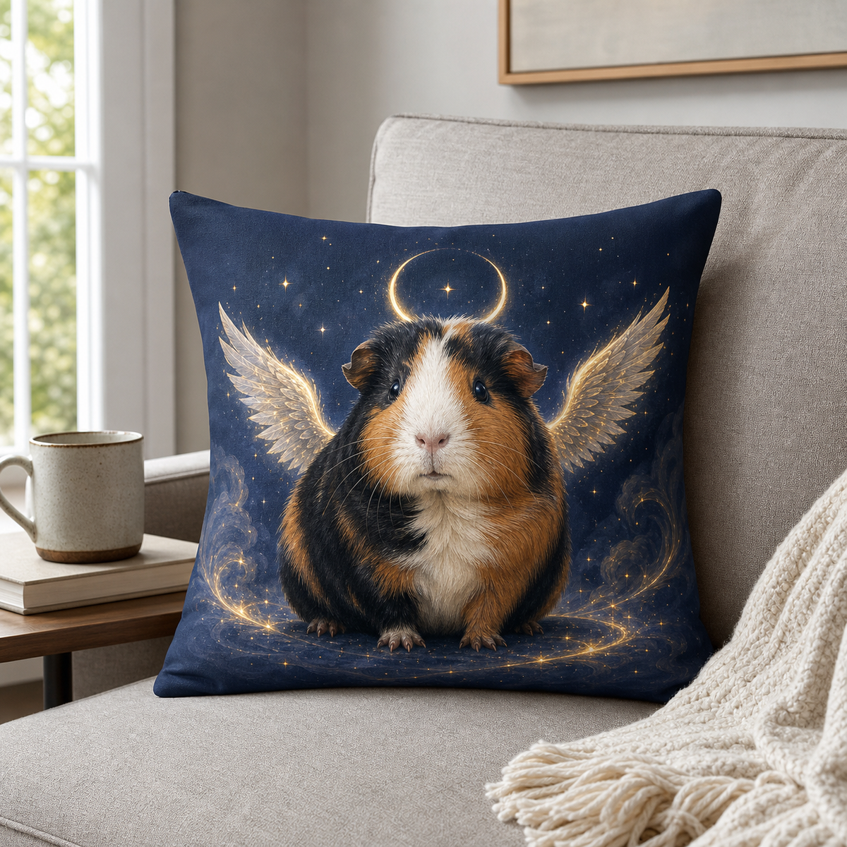 Custom Guinea Pig Mythic Familiar Square Pillow