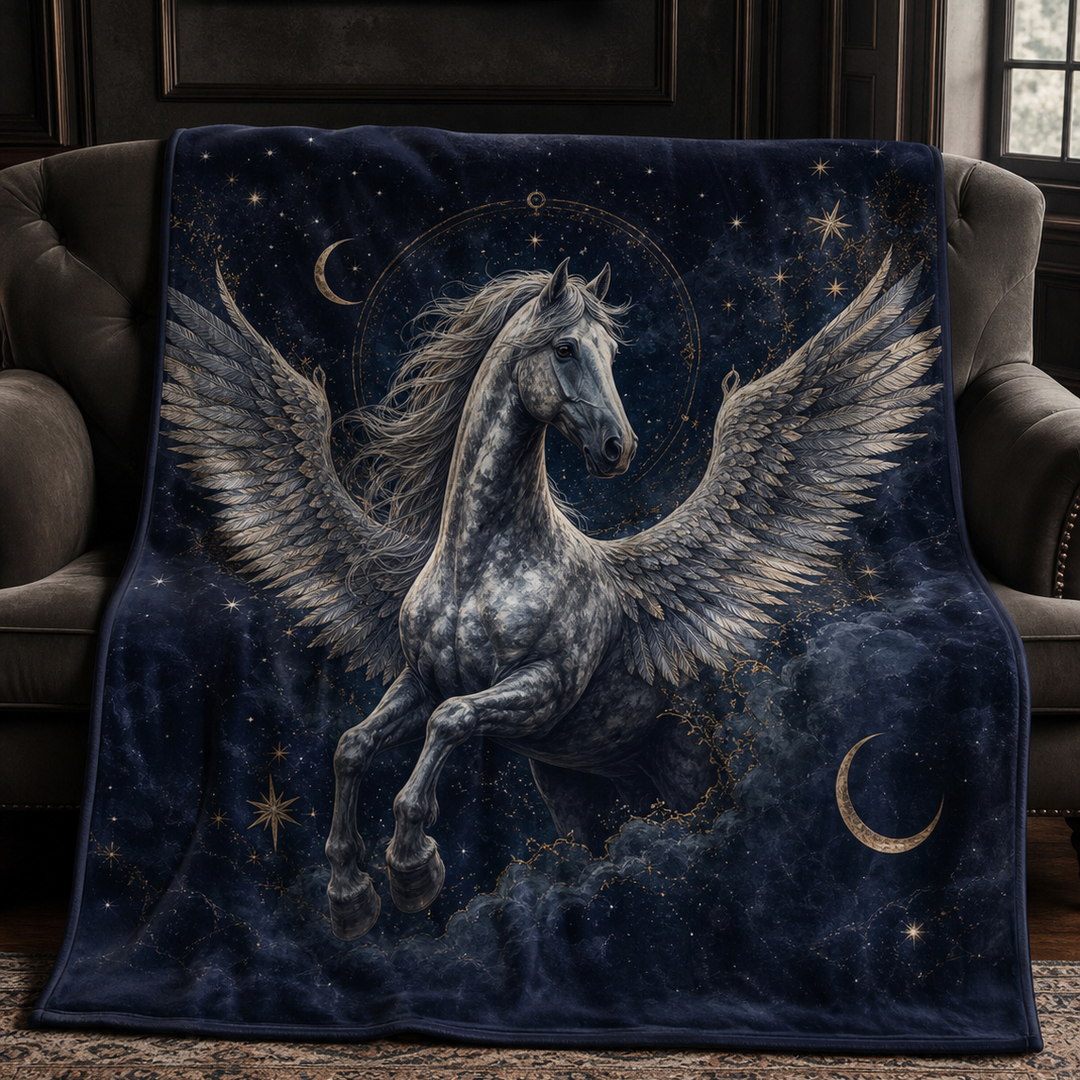 Custom Horse Mythic Familiar Velveteen Blanket