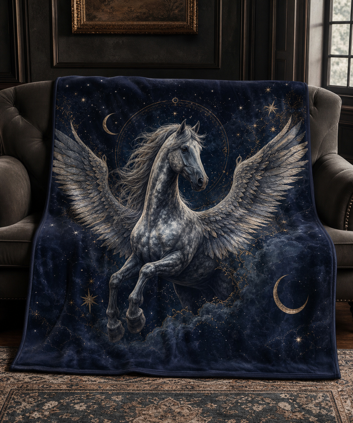 Custom Horse Mythic Familiar Velveteen Blanket