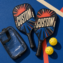 Custom pickleball set with CUSTOM artwork