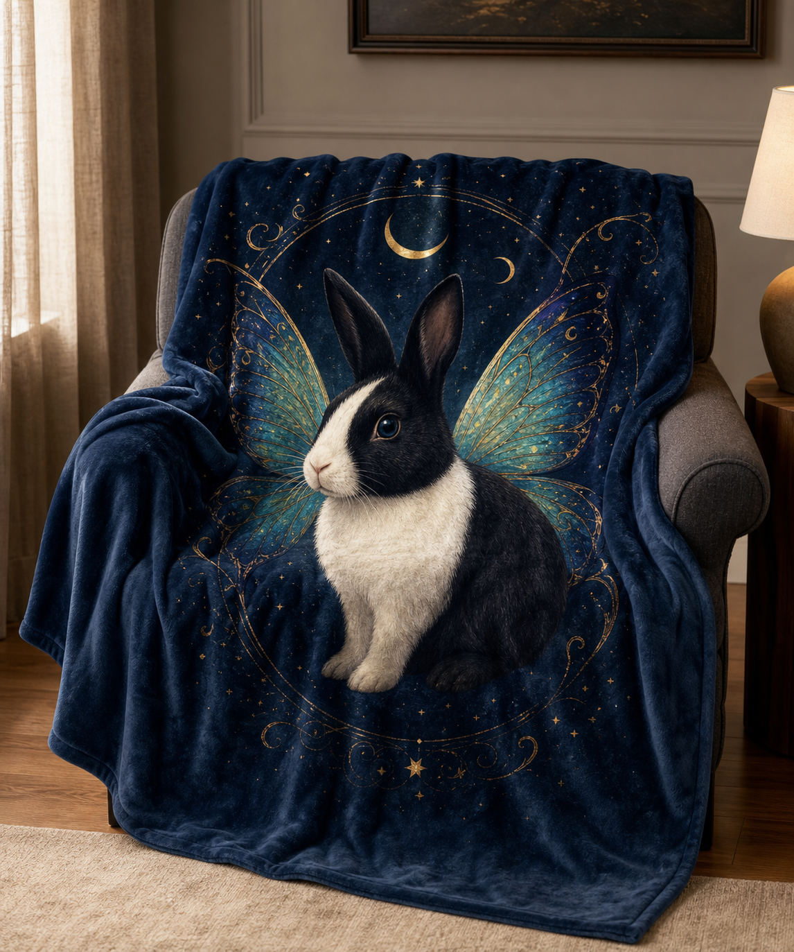 Custom Rabbit Mythic Familiar Velveteen Blanket