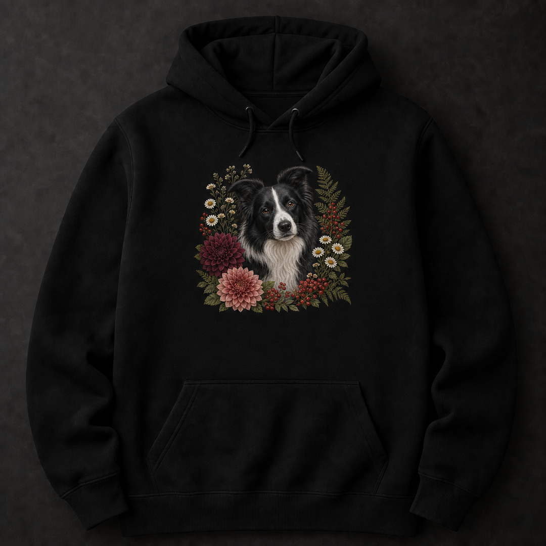 Custom Dog Botanical Bloom Portrait Hoodie