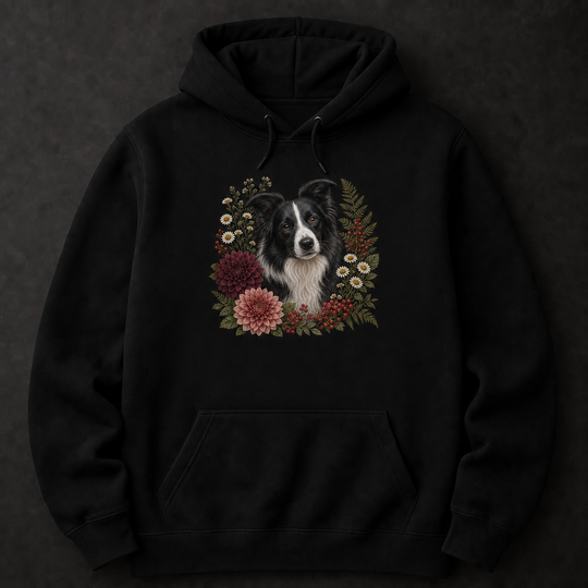 Custom Dog Botanical Bloom Portrait Hoodie