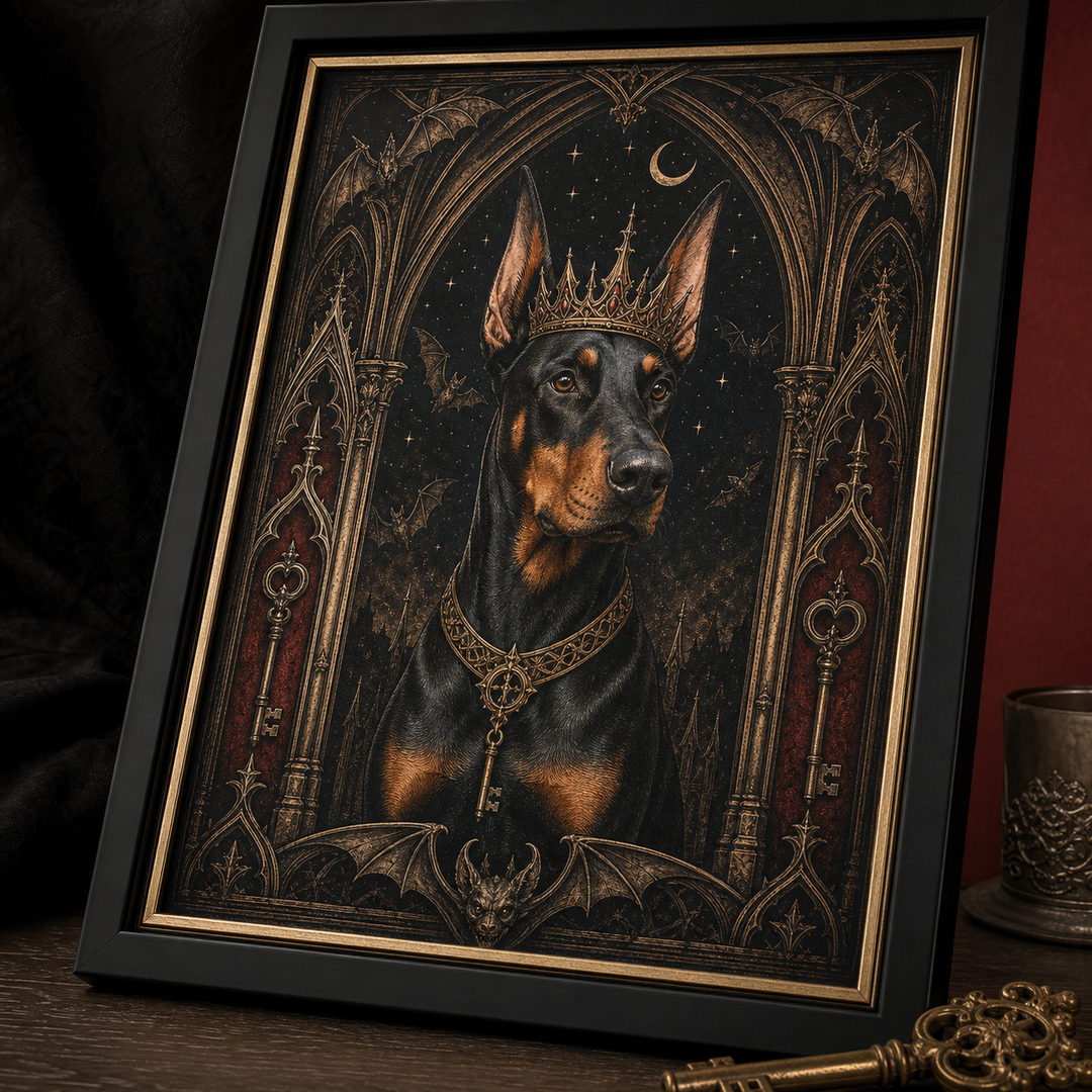 Custom Dog Gothic Cathedral Fine Art Poster