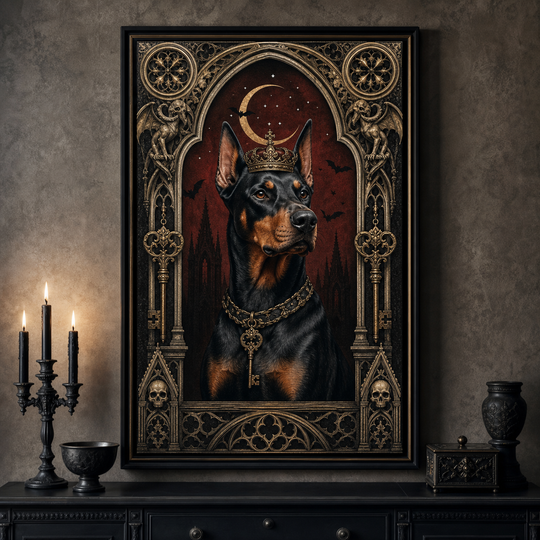 Custom Dog Gothic Cathedral Fine Art Poster