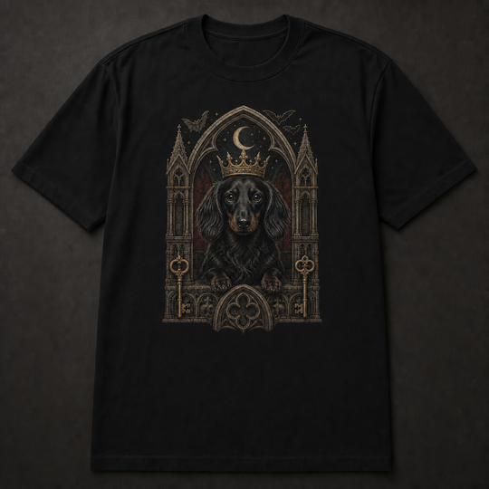 Custom Dog Gothic Cathedral Portrait T-Shirt