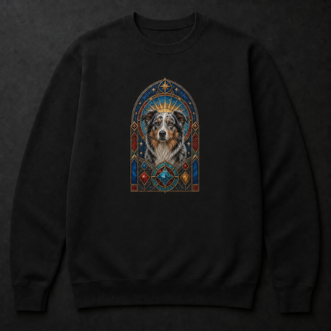 Custom Dog Stained Glass Portrait Sweatshirt