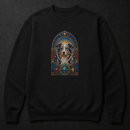 Custom Dog Stained Glass Portrait Sweatshirt