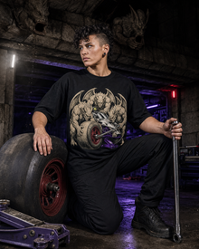 Gargoyle Pit Stop Gothic Racing Graphic Tee