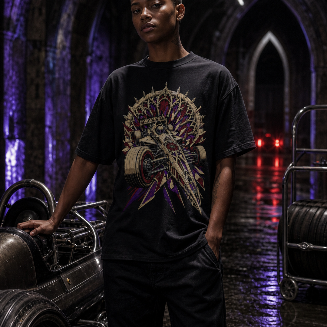 Cathedral Launch Gothic Racing Graphic Tee