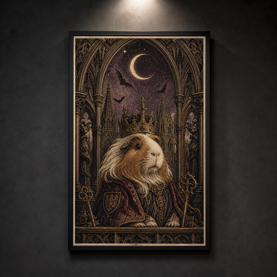 Custom Guinea Pig Gothic Cathedral Fine Art Poster