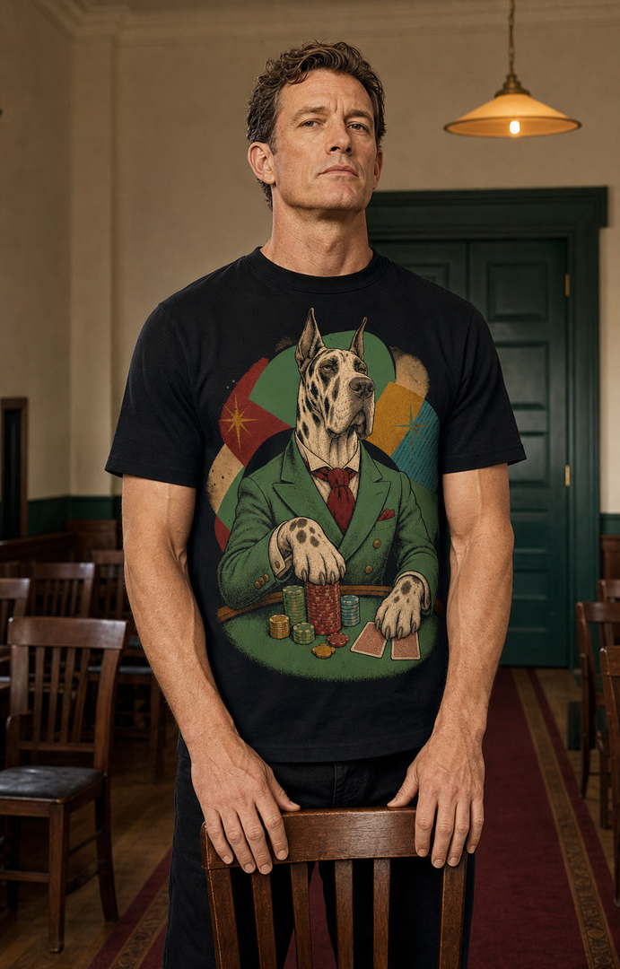 Great Dane Table Boss Vintage Poker Graphic Tee