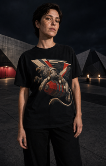 Griffin Overnight Courier Brutalist Mythic Industrial Graphic Tee
