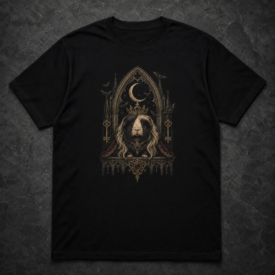 Custom Guinea Pig Gothic Cathedral Portrait T-Shirt