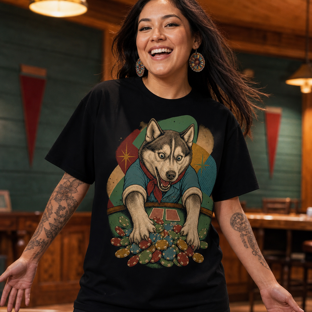 Husky All-In Vintage Card-Room Graphic Tee