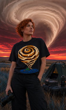 Cinnamon Roll Cyclone Stained Glass Adventure Graphic Tee