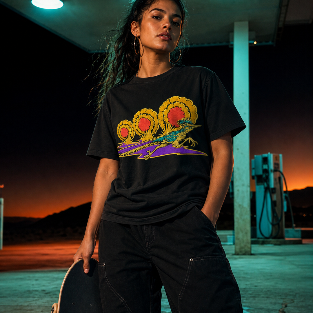 Comet Roadrunner Embroidered Western Graphic Tee