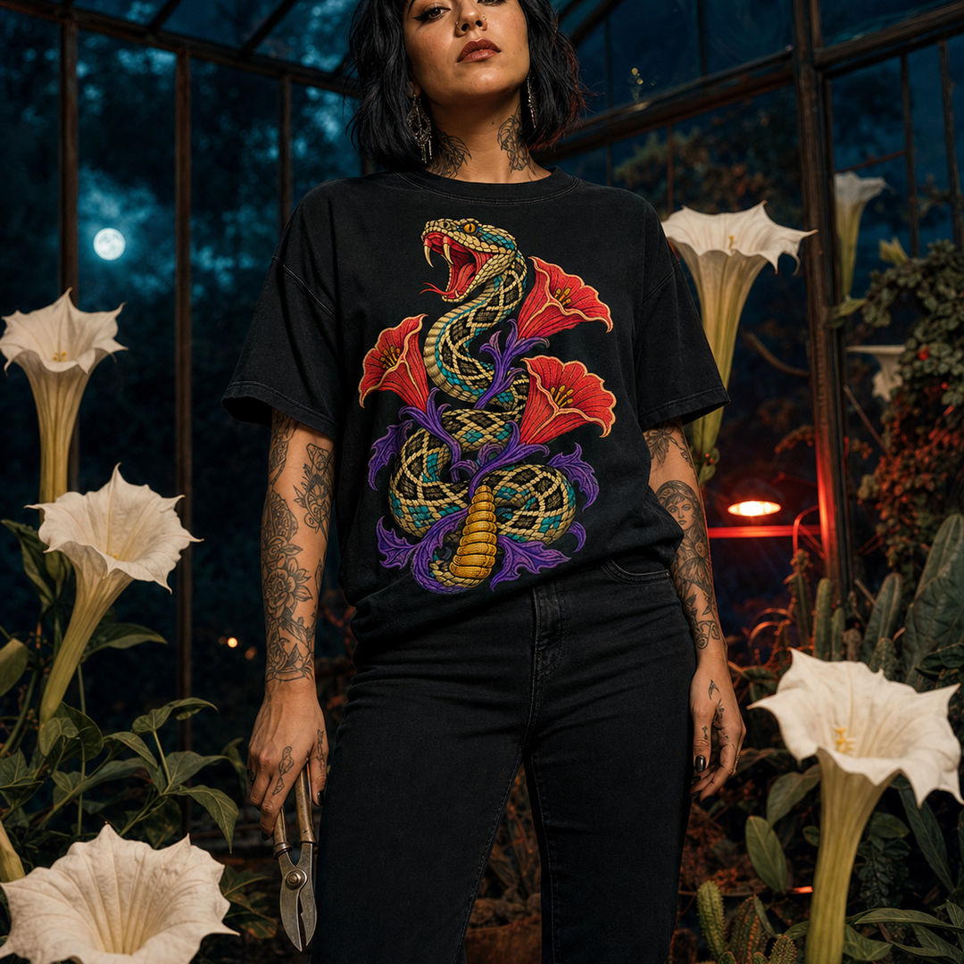 Datura Rattler Embroidered Western Graphic Tee