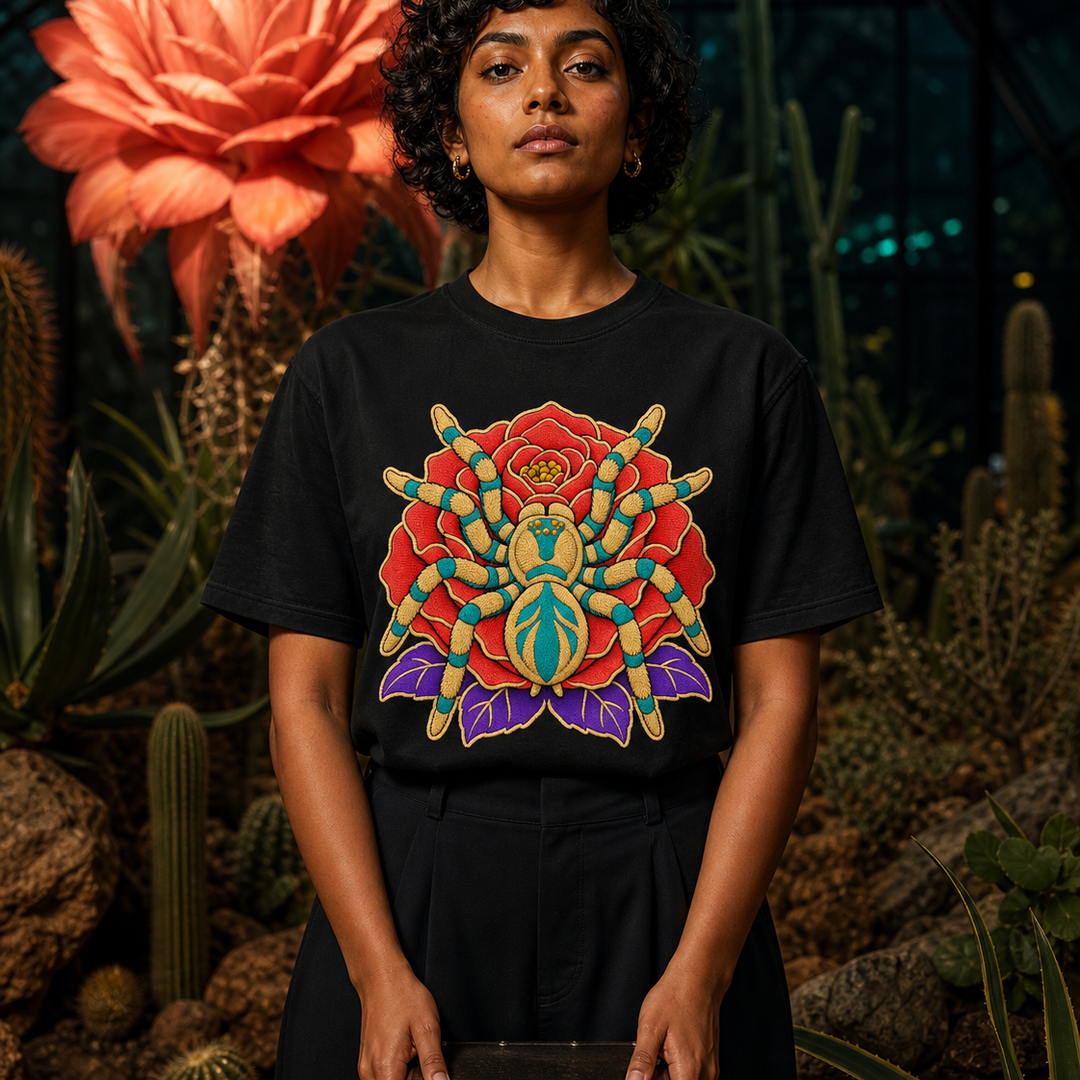 Desert Rose Tarantula Embroidered Western Graphic Tee