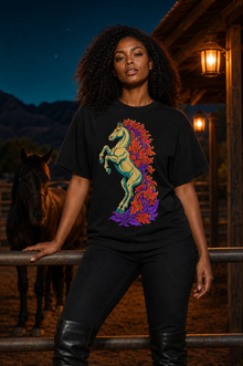 Fireweed Mustang Embroidered Western Graphic Tee