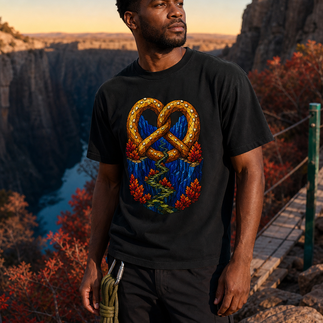 Pretzel Sky Bridge Stained Glass Adventure Graphic Tee