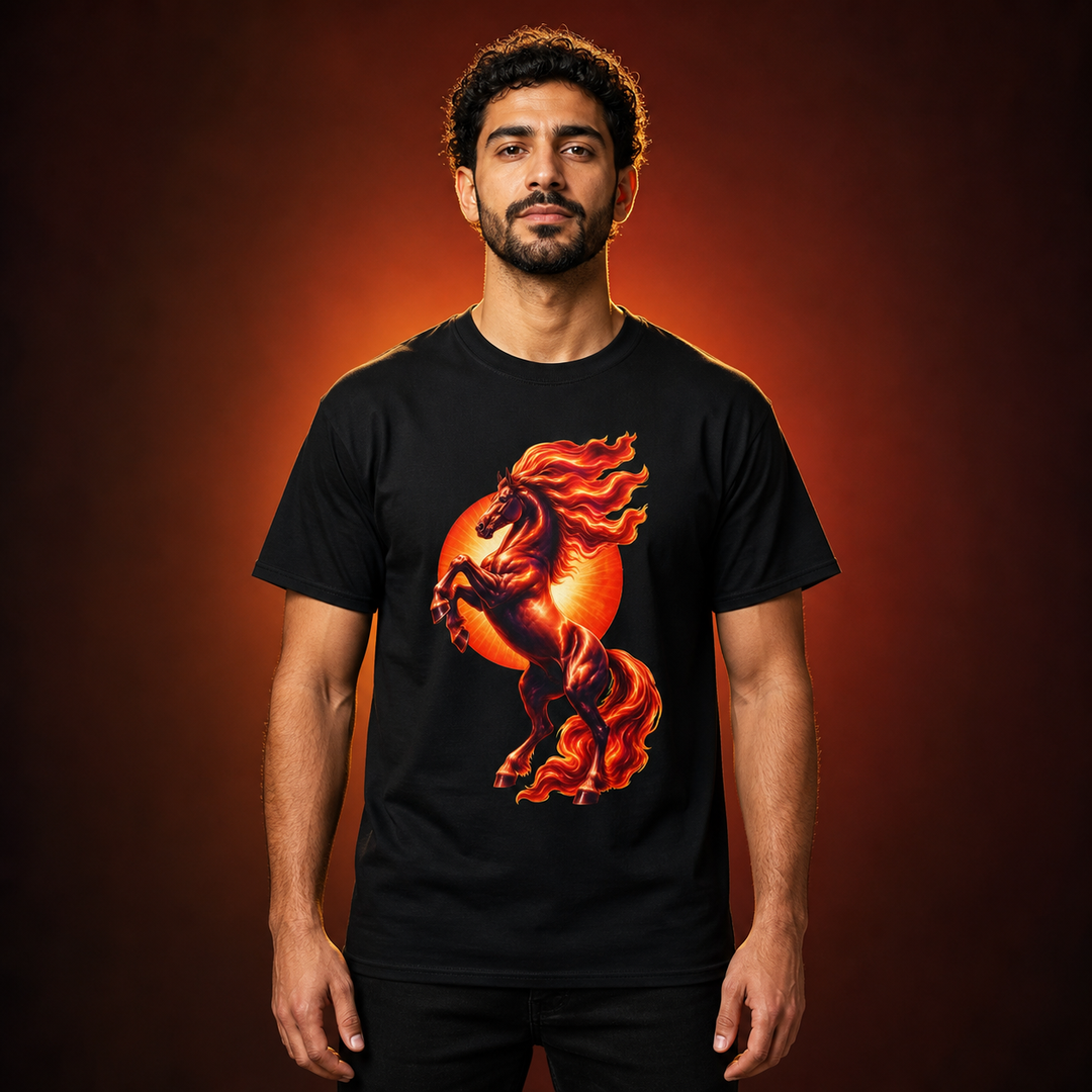 Solar Airbrush Stallion Graphic Tee