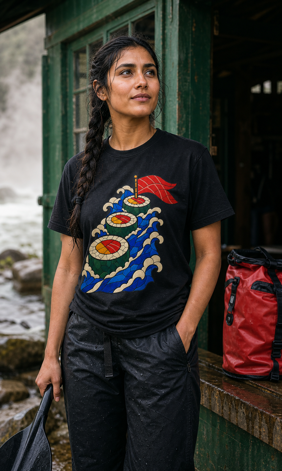 Sushi Rapids Stained Glass Adventure Graphic Tee