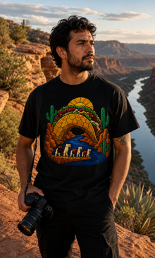 Taco Canyon Caravan Stained Glass Adventure Graphic Tee
