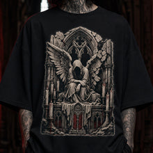 Ruined Mourning Angel Heavy Oversized Gothic Tee