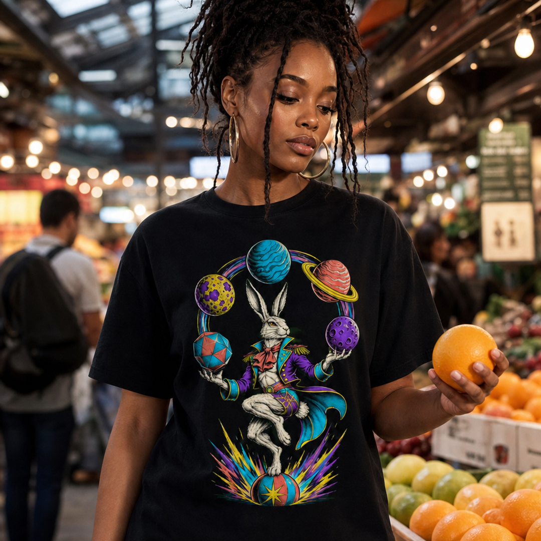 Orbit Hare Juggler Cosmic Sideshow Graphic Tee
