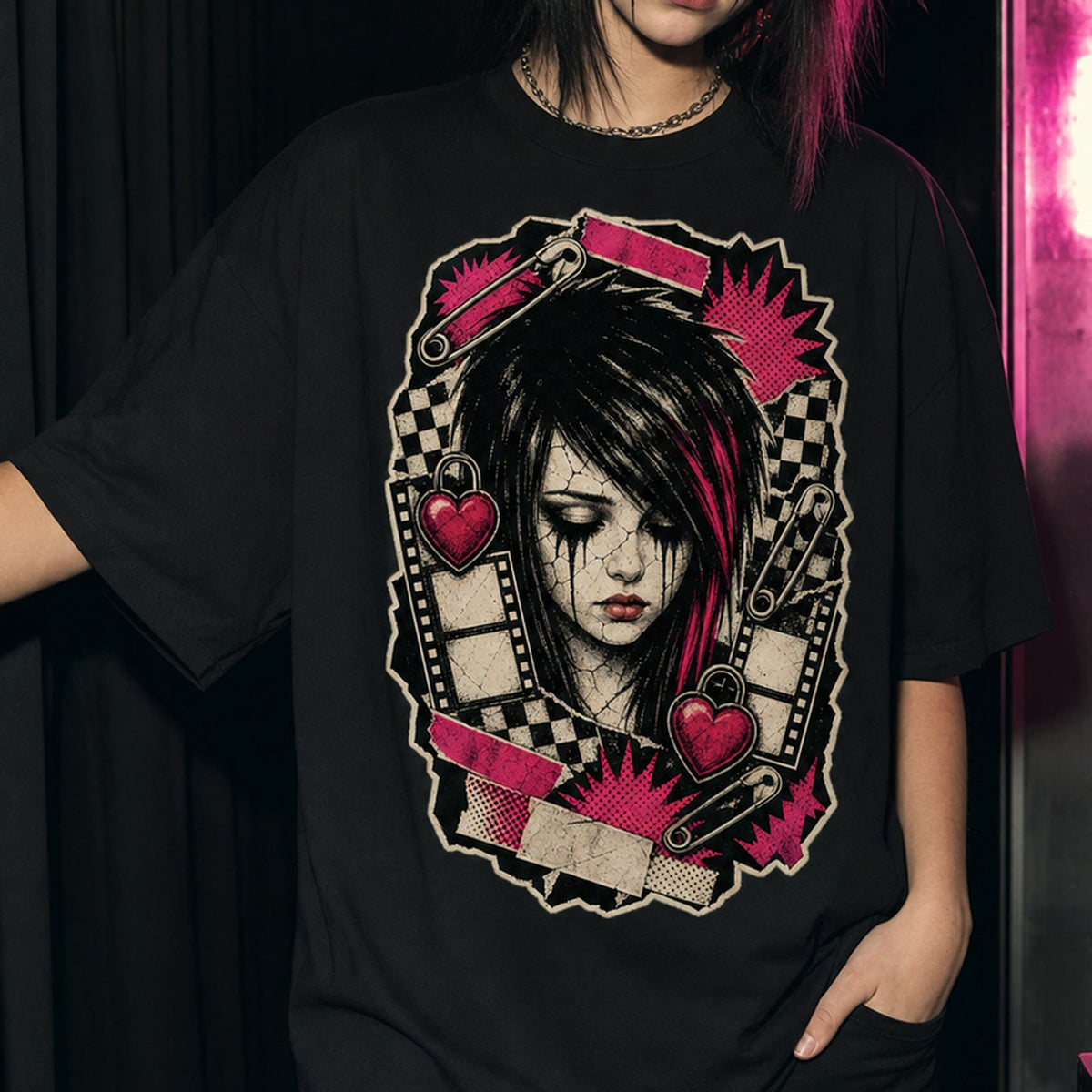 Porcelain Feelings Heavy Oversized Emo Tee
