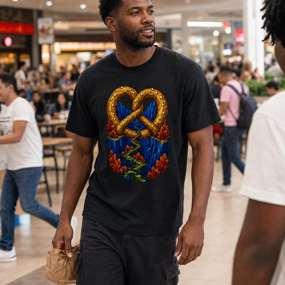 Pretzel Sky Bridge Stained Glass Adventure Graphic Tee