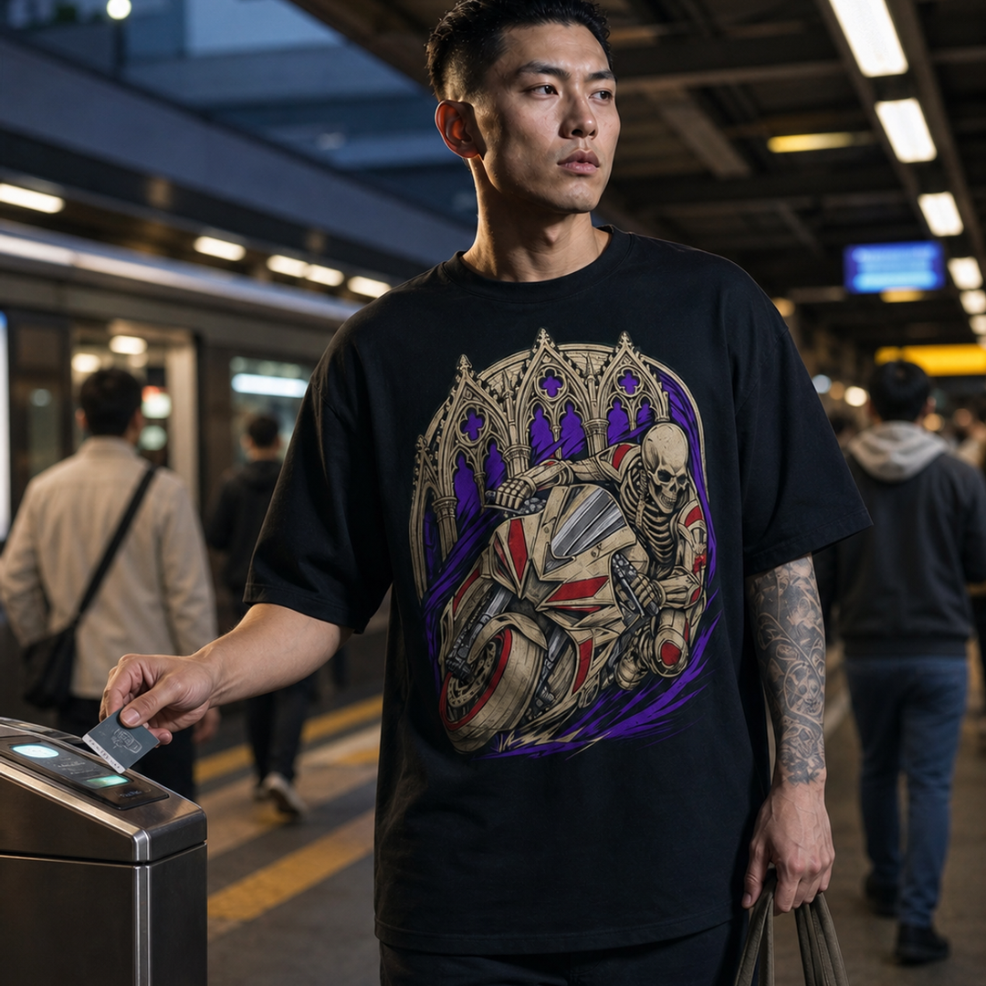 Reaper's Hairpin Gothic Motorcycle Graphic Tee