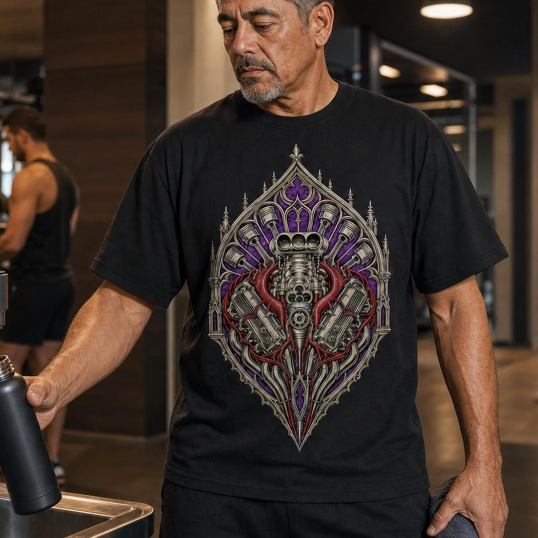 Reliquary V8 Gothic Engine Heart Graphic Tee