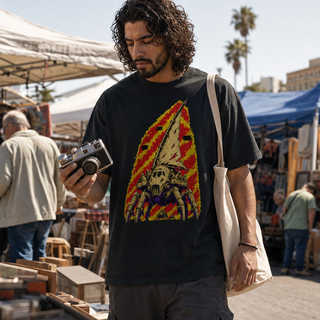 Sandstorm Caravan VHS Horror Graphic Tee