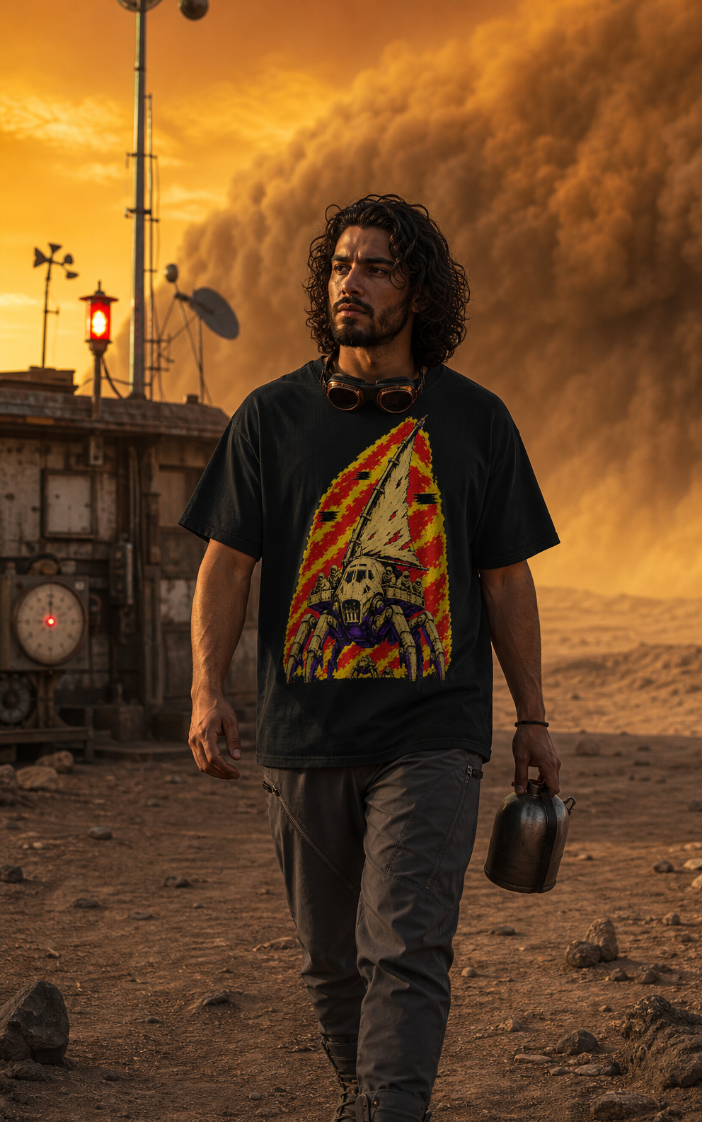 Sandstorm Caravan VHS Horror Graphic Tee