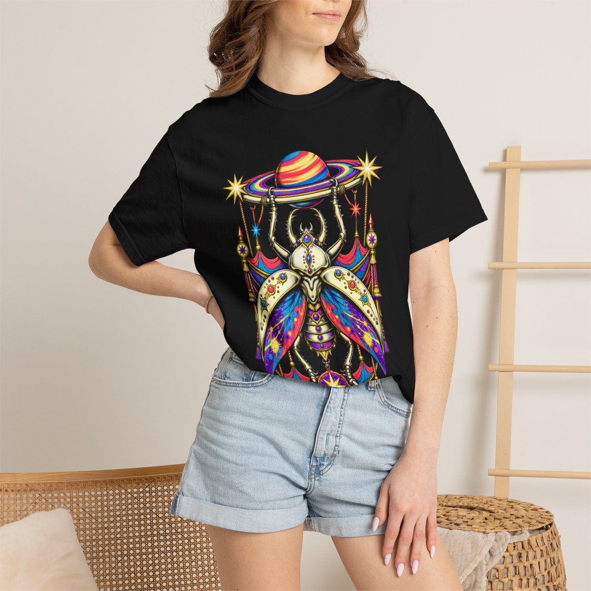 Saturn Beetle Trapeze Cosmic Sideshow Graphic Tee