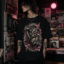 Static Heart Hotline Heavy Oversized Emo Tee