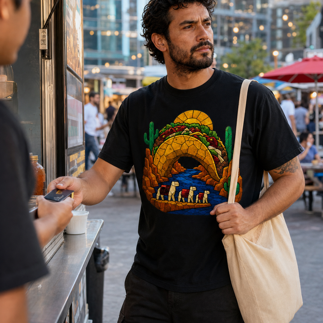Taco Canyon Caravan Stained Glass Adventure Graphic Tee