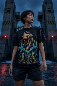 Tsunami Leviathan VHS Horror Graphic Tee