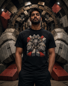 Tunnel-Borer Golem Brutalist Mythic Industrial Graphic Tee